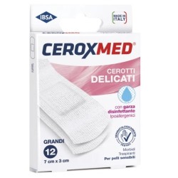 Nova Argentia Cerotti Delicati Ceroxmed Grandi - Confezione da 12 pezzi per pelli sensibili