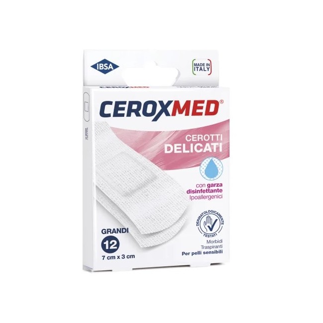 Nova Argentia Cerotti Delicati Ceroxmed Grandi - Confezione da 12 pezzi per pelli sensibili