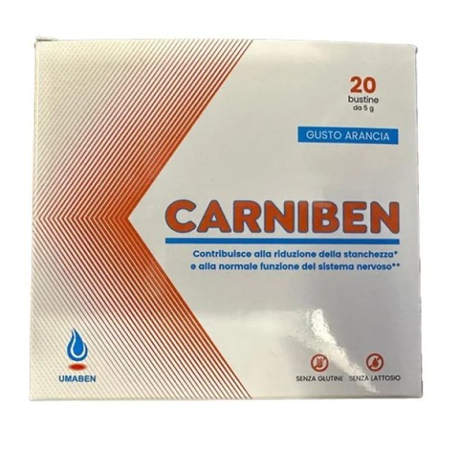 Umaben S Carniben 20 bustine da 5g - Integratore alimentare con L-carnitina per il metabolismo