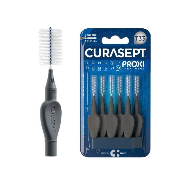 Curasept Proxi T33 Scovolini Interdentali Antracite 3,3mm - Confezione da 6 Pezzi Curasept Proxi T33 Scovolini Interdentali Antracite 3,3mm - Confezione da 6 Pezzi