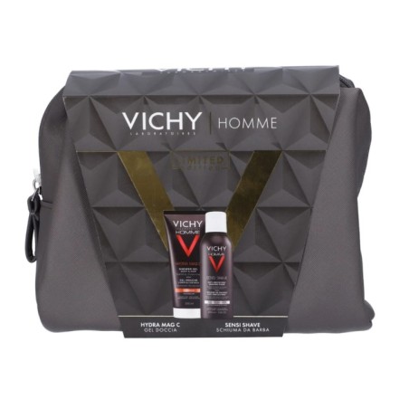 Vichy Homme Pochette Natale 2025 con gel doccia e schiuma da barba per uomo