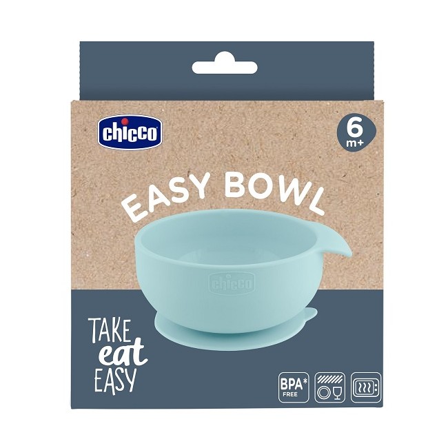 Chicco Ciotola In Silicone Azzurro 6m+
