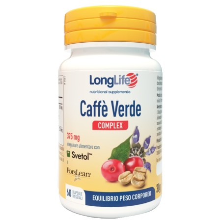 Longlife Caffe' Verde Complex 60 Capsule Vegetali 0,5 G Senza Glutine