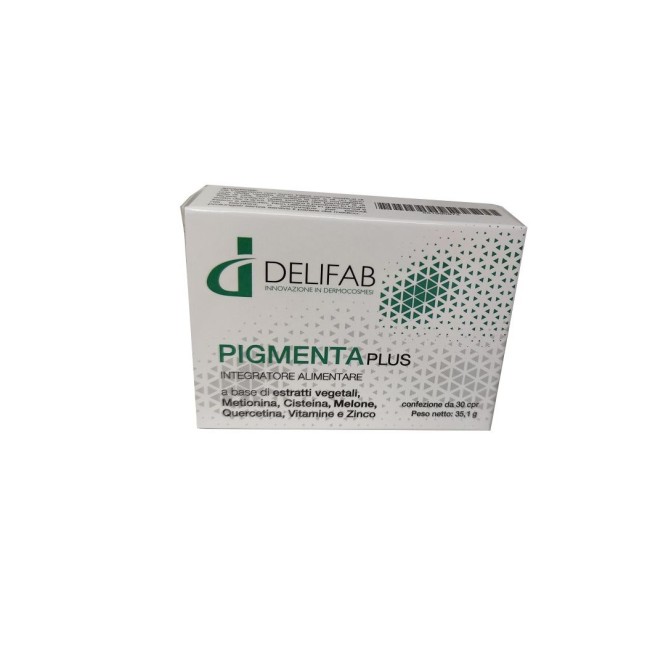 DELIFAB Pigmenta Plus 30 Compresse - Integratore antimacchie per pelle uniforme e luminosa DELIFAB Pigmenta Plus 30 Compresse - Integratore antimacchie per pelle uniforme e luminosa