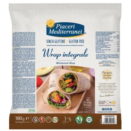Eurospital Piaceri Mediterranei Wrap Integrale Senza Glutine - Confezione da 3x60g Eurospital Piaceri Mediterranei Wrap Integrale Senza Glutine - Confezione da 3x60g