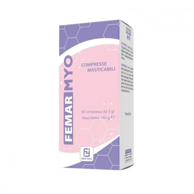 Femar Myo 60 Compresse Masticabili con Inositolo e Acido Folico per il Benessere Femminile Femar Myo 60 Compresse Masticabili con Inositolo e Acido Folico per il Benessere Femminile