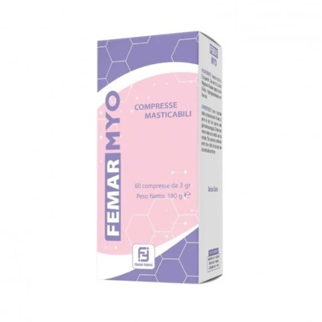 Femar Myo 60 Compresse Masticabili con Inositolo e Acido Folico per il Benessere Femminile Femar Myo 60 Compresse Masticabili con Inositolo e Acido Folico per il Benessere Femminile