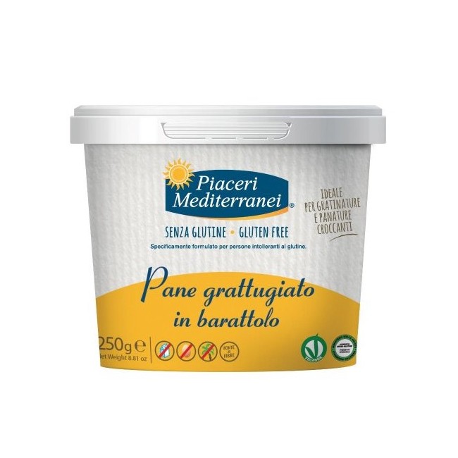 Eurospital Piaceri Mediterranei Pangrattato Senza Glutine - Barattolo 250g per celiaci Eurospital Piaceri Mediterranei Pangrattato Senza Glutine - Barattolo 250g per celiaci