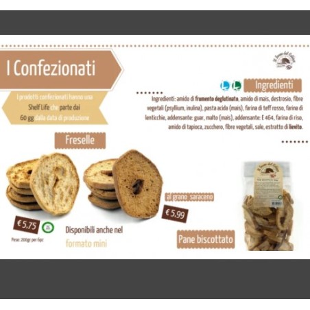 Freselle Mini senza glutine Mad Food Il Forno Del Celiaco - Confezione da 220g per celiaci Freselle Mini senza glutine Mad Food Il Forno Del Celiaco - Confezione da 220g per celiaci