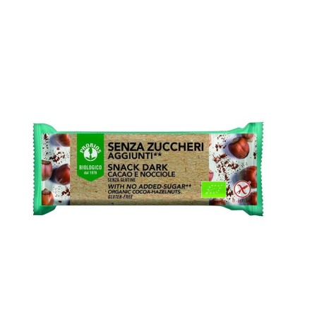 Probios Snack Dark cioccolato fondente senza zuccheri aggiunti 25g - pausa golosa e naturale Probios Snack Dark cioccolato fondente senza zuccheri aggiunti 25g - pausa golosa e naturale