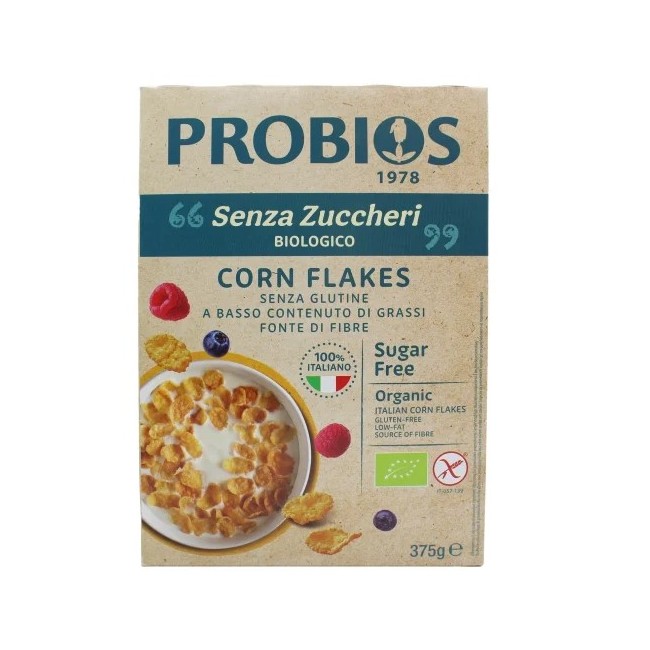 Probios Corn Flakes Biologici Senza Zuccheri 375g - Cereali per colazione naturali Probios Corn Flakes Biologici Senza Zuccheri 375g - Cereali per colazione naturali