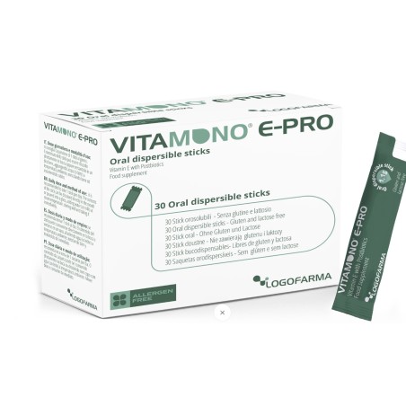Logofarma Vitamono E Pro 30 Bustine Idrosolubili - Integratore Vitamina E per la Pelle Logofarma Vitamono E Pro 30 Bustine Idrosolubili - Integratore Vitamina E per la Pelle