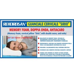 Guanciale Memory Sirio Senza Fori Luropas Rekordsan per riposo ergonomico e comfort cervicale