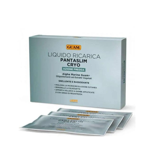 Lacote Guam Pantaslim Cryo trattamento anticellulite effetto freddo con 3 ricariche da 100 ml Lacote Guam Pantaslim Cryo trattamento anticellulite effetto freddo con 3 ricariche da 100 ml