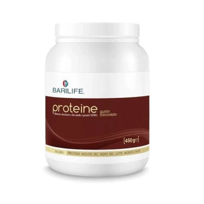 Pharmaelle Barilife Proteine Cioccolato 450g - Integratore proteico al gusto cioccolato Pharmaelle Barilife Proteine Cioccolato 450g - Integratore proteico al gusto cioccolato