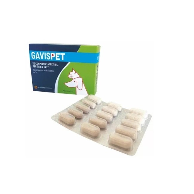 Gavispet 30 Compresse Appetibili - Integratore Digestivo per Cani e Gatti Gavispet 30 Compresse Appetibili - Integratore Digestivo per Cani e Gatti