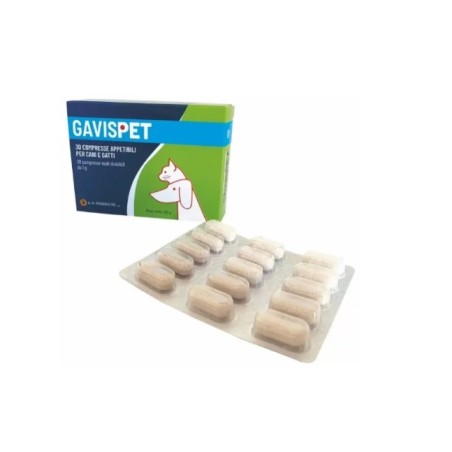 Gavispet 30 Compresse Appetibili - Integratore Digestivo per Cani e Gatti Gavispet 30 Compresse Appetibili - Integratore Digestivo per Cani e Gatti