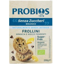 Probios Frollini Arancia e Cioccolato Senza Zuccheri - Biscotti biologici 200g