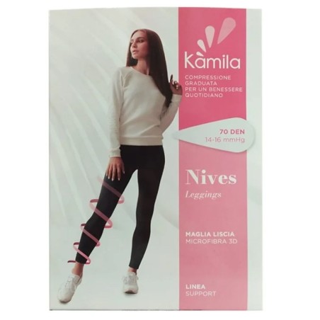 Leggings a compressione graduata Kamila Nives 70 denari in microfibra morbida - Taglia 4 Leggings a compressione graduata Kamila Nives 70 denari in microfibra morbida - Taglia 4