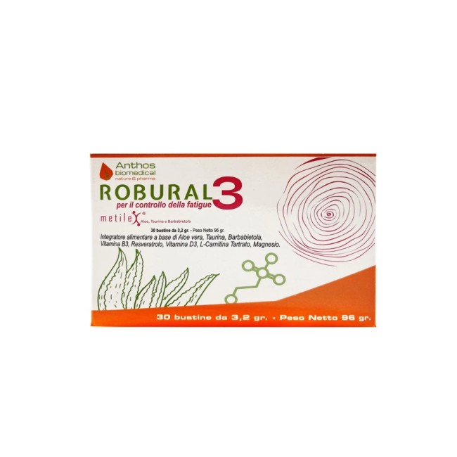 Anthos Biomedical Robural 3 integratore alimentare per vie urinarie 30 bustine da 3,2g