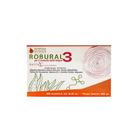 Anthos Biomedical Robural 3 integratore alimentare per vie urinarie 30 bustine da 3,2g