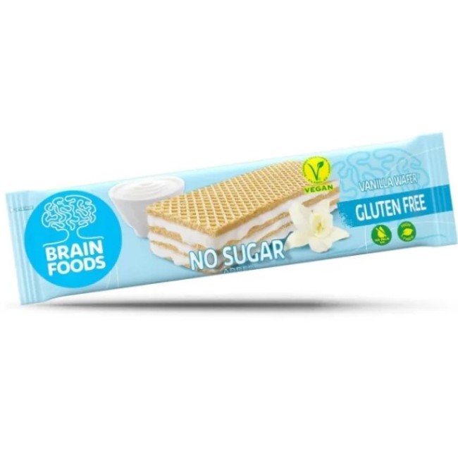 Nutrifood S Brain Foods Wafer Vaniglia Senza Glutine 40g - Snack per celiaci