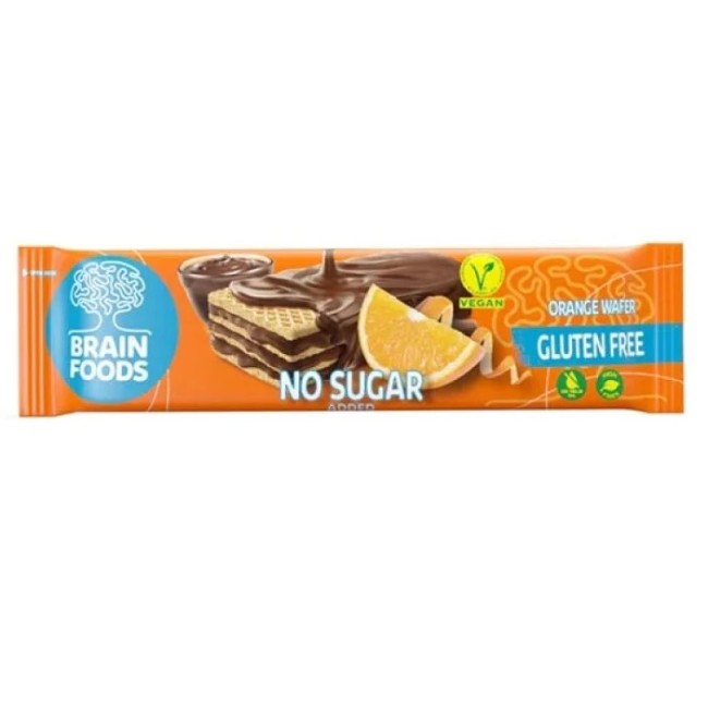 Nutrifood S Brain Foods Wafer Arancia Senza Glutine 40g - Snack funzionale con vitamine