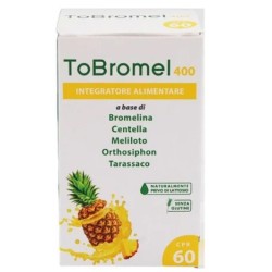 Tocas Tobromel 400 - Integratore anticellulite con bromelina, confezione da 60 compresse