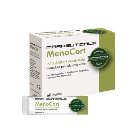 Markeuticals Menocort - Integratore alimentare per la menopausa in bustine monodose da 3g Markeuticals Menocort - Integratore alimentare per la menopausa in bustine monodose da 3g