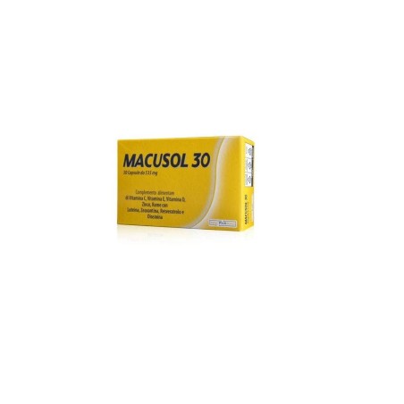 Macfarmac Macusol 30 - Integratore alimentare per la salute della vista con luteina e zeaxantina Macfarmac Macusol 30 - Integratore alimentare per la salute della vista con luteina e zeaxantina