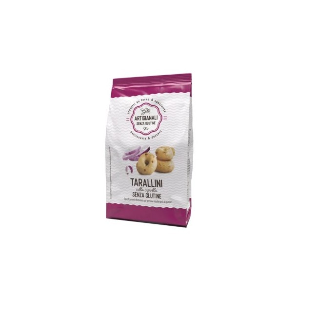 Tarallini artigianali senza glutine al gusto cipolla Nt Food - Confezione da 100g