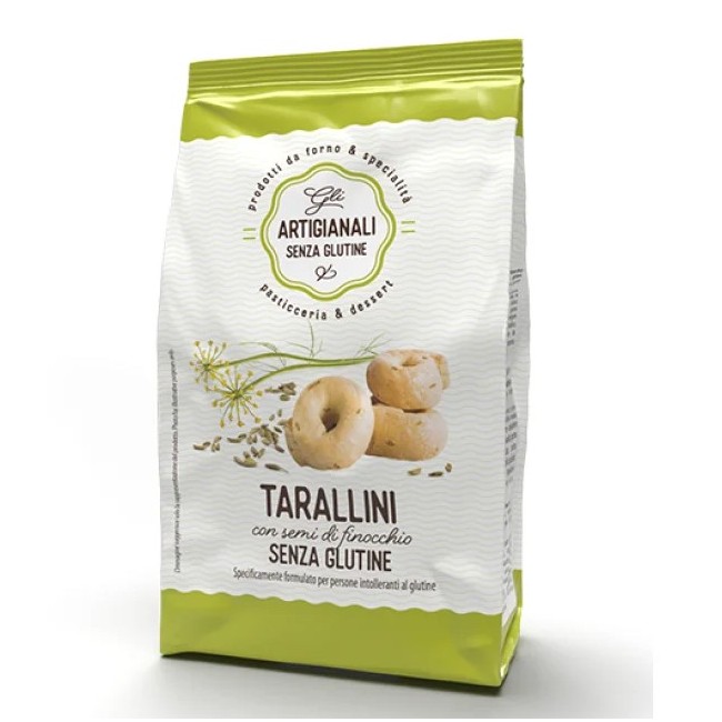 Tarallini artigianali senza glutine ai semi di finocchio Nt Food Gli Artigianali 100g Tarallini artigianali senza glutine ai semi di finocchio Nt Food Gli Artigianali 100g