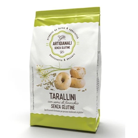 Tarallini artigianali senza glutine ai semi di finocchio Nt Food Gli Artigianali 100g Tarallini artigianali senza glutine ai semi di finocchio Nt Food Gli Artigianali 100g