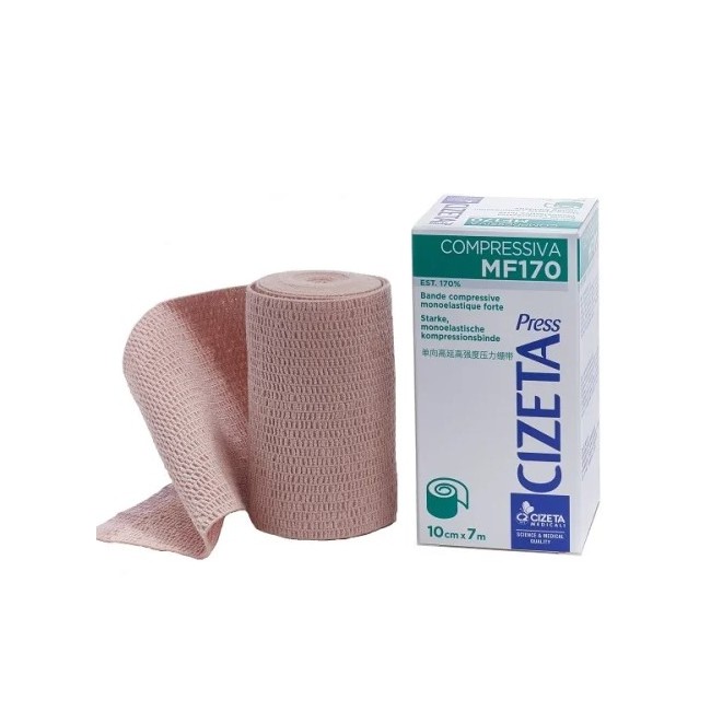 Cizeta Press MF170 Benda Monoelastica Compressiva Forte Estensibilità 170% 7m x 10cm Cizeta Press MF170 Benda Monoelastica Compressiva Forte Estensibilità 170% 7m x 10cm