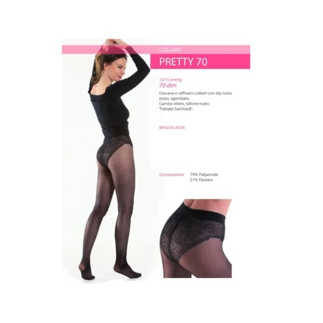 Ca-mi Kamila Collant Maglia Liscia Pretty 70 Denari Nero 2