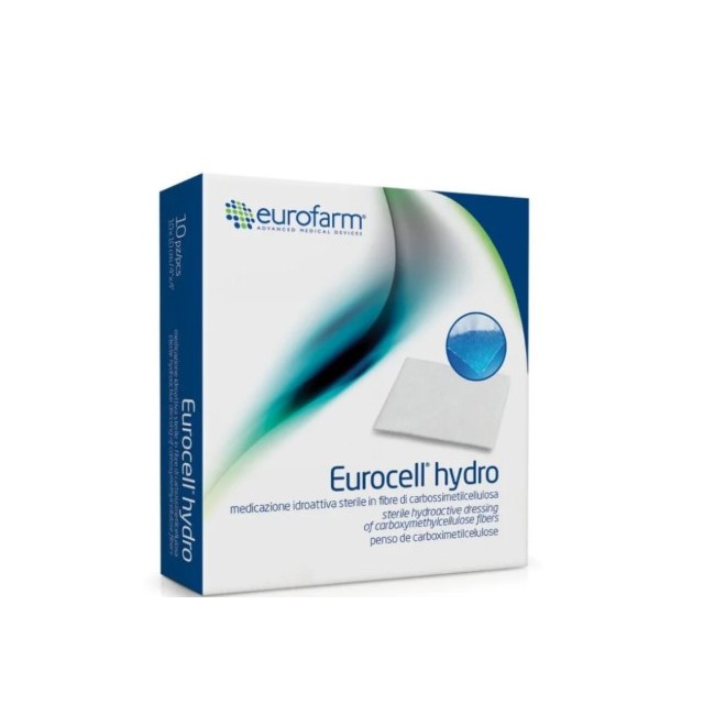 Eurofarm Medicazione Idroattva In Fibre Di Cmc Eurocell Hydrocm 5x5cm 10 Pezzi