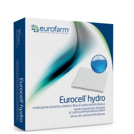 Eurofarm Medicazione Idroattva In Fibre Di Cmc Eurocell Hydrocm 5x5cm 10 Pezzi
