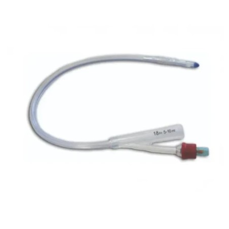 Catetere Foley Securmed Securdrain in silicone 2 vie CH16 con palloncino e linea radiopaca Catetere Foley Securmed Securdrain in silicone 2 vie CH16 con palloncino e linea radiopaca