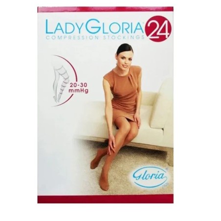 Gloria Med Ladygloria 24 Gambaletto a compressione graduata con punta aperta colore daino