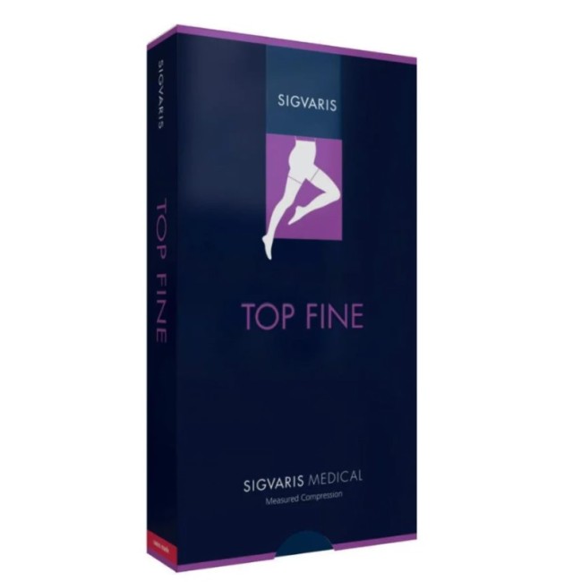 Sigvaris Top Fine 702 Ccl2 Tfq Monocollant Destro Lungo Crispa Punta Chiusa M