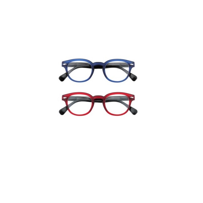 Industrie Ottiche Italiane Occhiale Premontato Da Lettura In Confezione Doppia Prontixte Twin 9 Blu Rosso +3,00 Diottrie