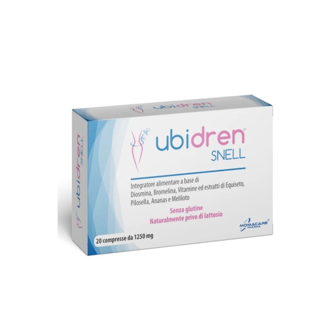 Momacare Pharma Ubidren Snell integratore drenante 20 compresse contro la ritenzione idrica Momacare Pharma Ubidren Snell integratore drenante 20 compresse contro la ritenzione idrica