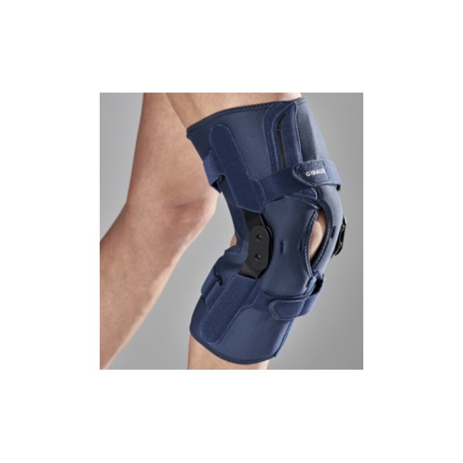 Ginocchiera articolata Gibaud Ortho Ligagib Open 04 con stecche laterali e apertura rotulea