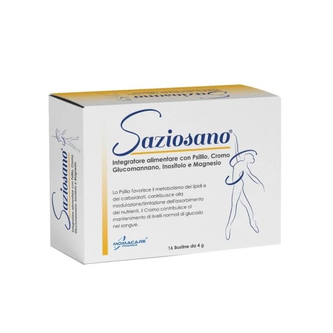 Momacare Pharma Saziosano integratore per il controllo del peso in bustine monodose da 4g Momacare Pharma Saziosano integratore per il controllo del peso in bustine monodose da 4g
