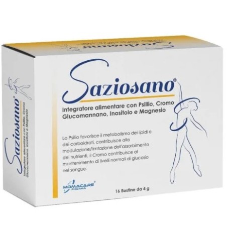 Momacare Pharma Saziosano integratore per il controllo del peso in bustine monodose da 4g Momacare Pharma Saziosano integratore per il controllo del peso in bustine monodose da 4g