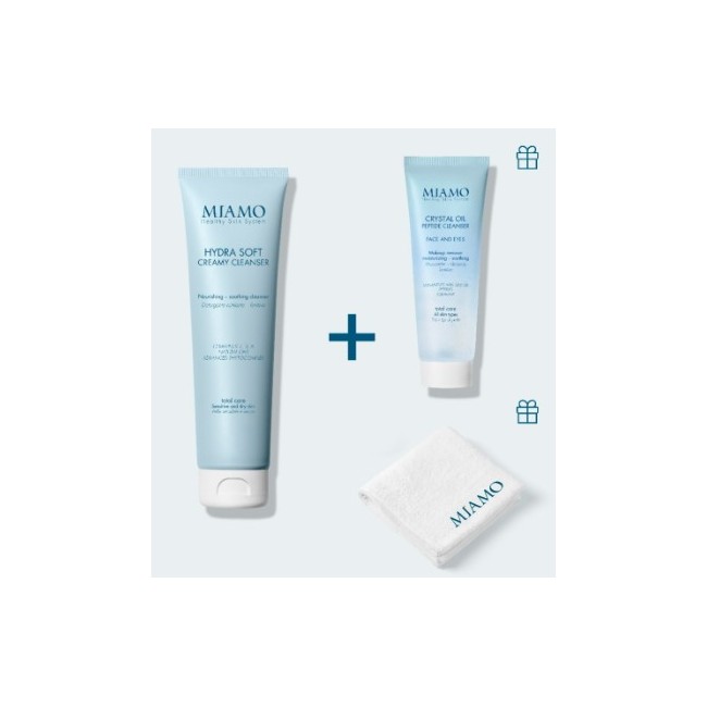 Miamo Cofanetto Detersione 1 Idratante Soft Creamy Cleanser 150 Ml + 1 Crystal Oil Peptide Cleanser 50 Ml + 1 Omaggio L