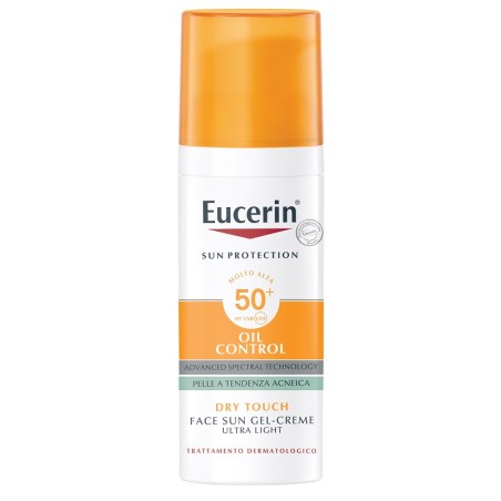 flaconcino 50 ml 50+ eucerin crema solare viso oil control
