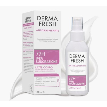 Dermafresh 72h Ipersudorazione latte corpo protezione efficace contro sudore eccessivo 100ml Dermafresh 72h Ipersudorazione latte corpo protezione efficace contro sudore eccessivo 100ml