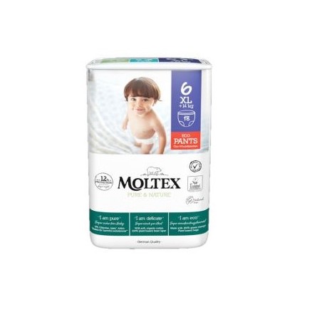 Ontex Moltex Pure&nature Pants Xl Taglia 6 Superiore Ai 14 Kg 18 Pezzi