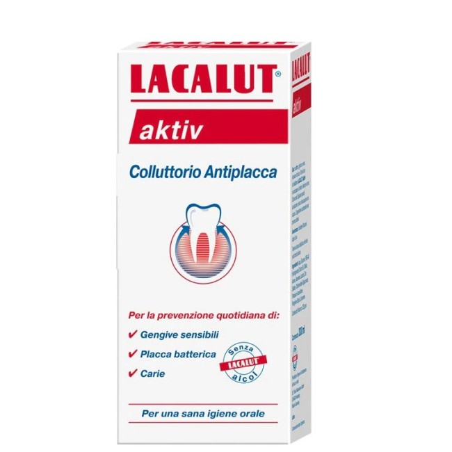 Lacalut Aktiv Collutorio Antiplacca 300ml per gengive sane e protezione dalla placca batterica Lacalut Aktiv Collutorio Antiplacca 300ml per gengive sane e protezione dalla placca batterica